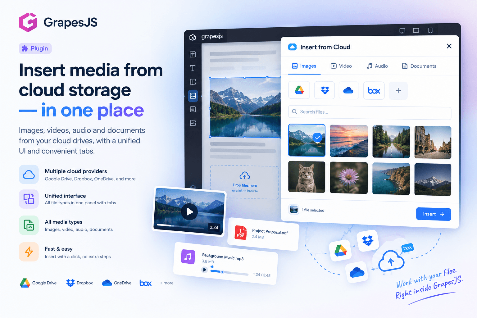 Cloud Assets Manager - Google Drive, OneDrive, DropBox, Box, S3