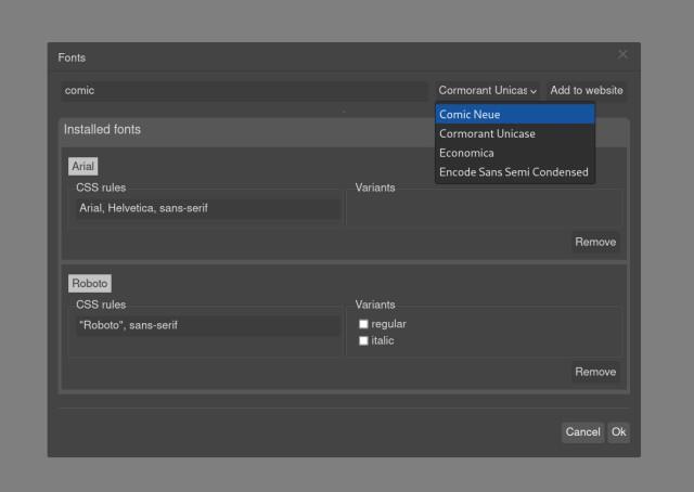 Custom Fonts