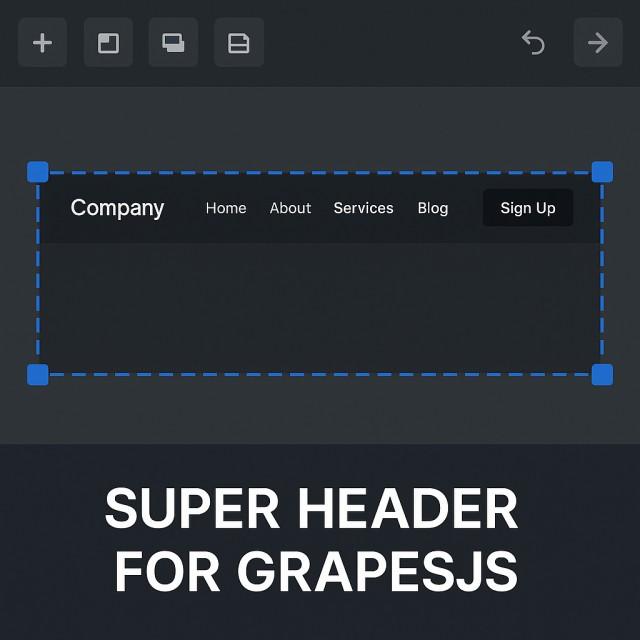 Super Header for GrapesJS