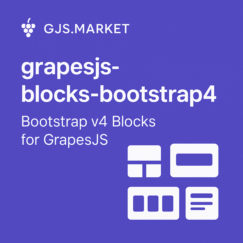 GrapesJS 的 Bootstrap 4 模块