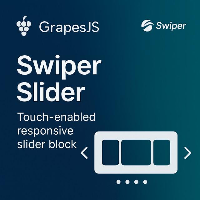 GrapesJS Swiper Slider