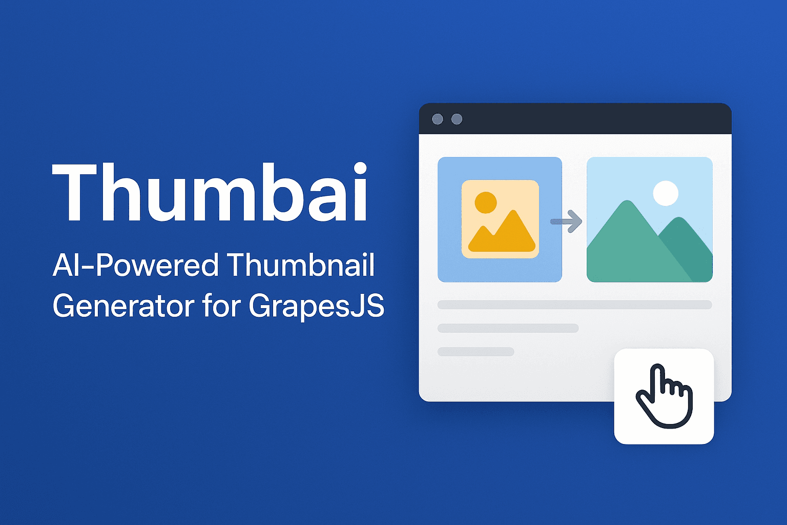 ThumbAI — GrapesJS 的人工智能缩略图生成器