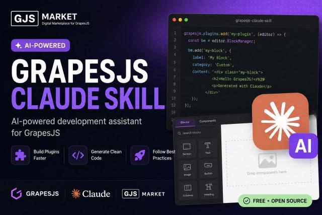 Claude Skill for GrapesJS Development