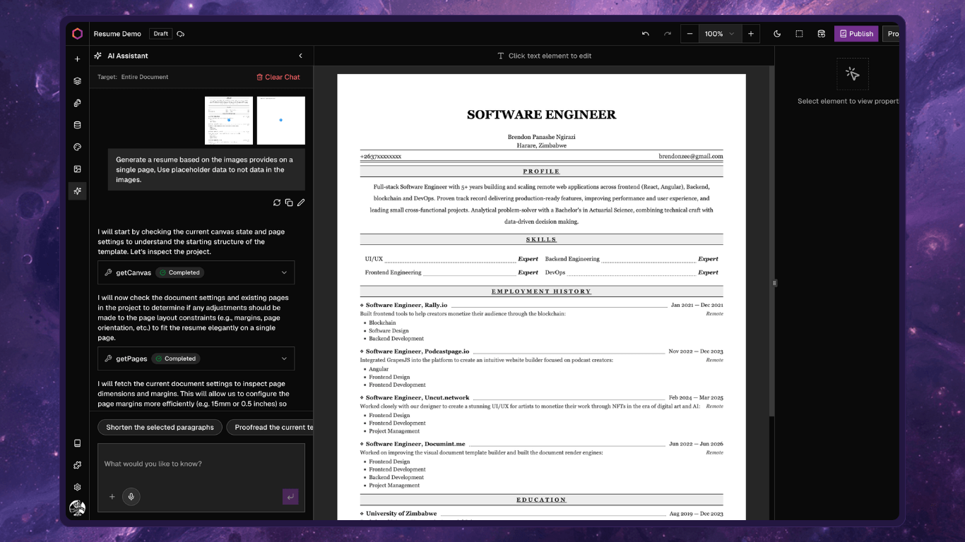 利用Next.js、GrapesJS和AI SDK构建AI辅助文档引擎
