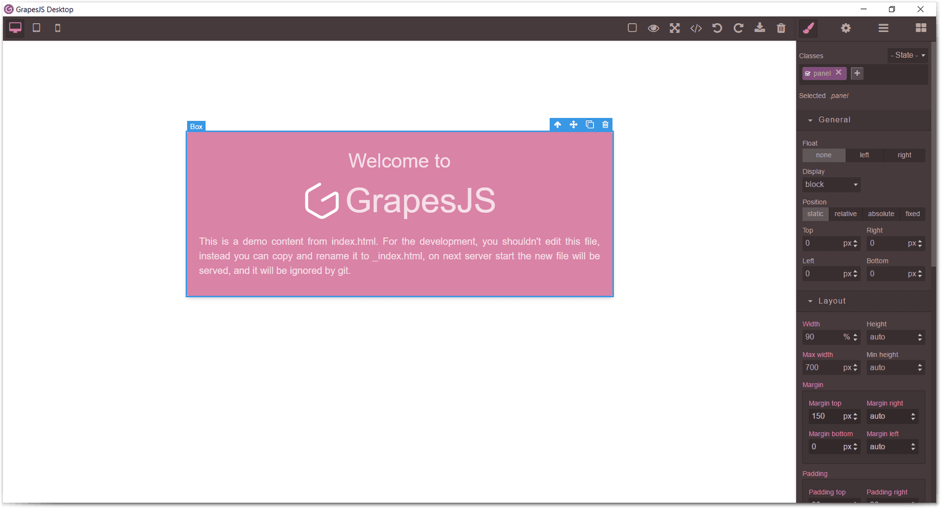 Webpage Preset